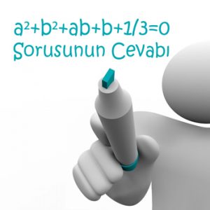 a²+b²+ab+b+1/3=0 Sorusunun Çözümü